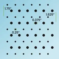 A picture of the size and shape of a dot.